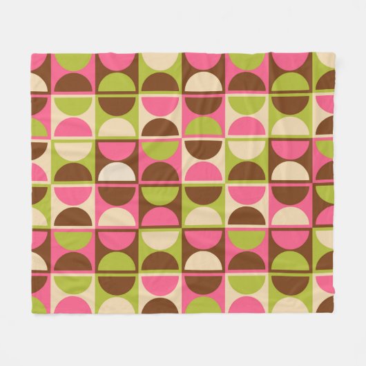 Moderne geometrisch Abstract patroon uit het midde Fleece Deken (Voorkant (Horizontaal))