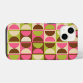 Moderne geometrisch Abstract patroon uit het midde iPhone Hoesje (Achterkant horizontaal)