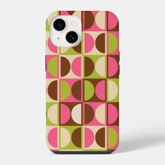 Moderne geometrisch Abstract patroon uit het midde iPhone Hoesje (Achterkant)