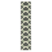 Moderne geometrisch Abstract patroon uit het midde Korte Tafelloper (Voorkant)