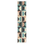 Moderne geometrisch Abstract patroon uit het midde Korte Tafelloper (Voorkant)