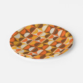 Moderne geometrisch Abstract patroon uit het midde Papieren Bordje (Gekanteld)