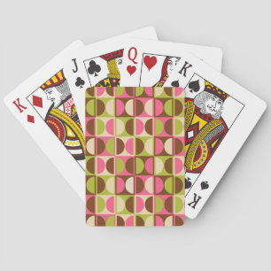 Moderne geometrisch Abstract patroon uit het midde Pokerkaarten