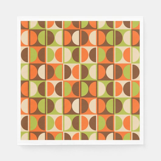 Moderne geometrisch Abstract patroon uit het midde Servet (Voorkant)