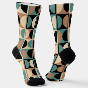 Moderne geometrisch Abstract patroon uit het midde Sokken