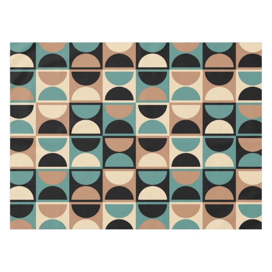 Moderne geometrisch Abstract patroon uit het midde Tafelkleed (Voorkant (Horizontaal))