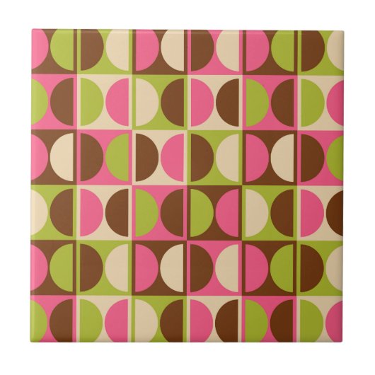 Moderne geometrisch Abstract patroon uit het midde Tegeltje (Voorkant)