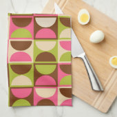 Moderne geometrisch Abstract patroon uit het midde Theedoek (Quarter Fold)