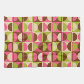 Moderne geometrisch Abstract patroon uit het midde Theedoek (Horizontaal)