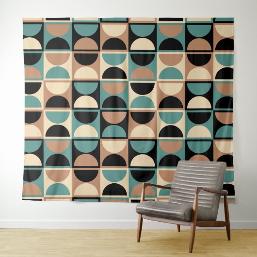 Moderne geometrisch Abstract patroon uit het midde Wandkleed (In Situ (horizontaal))