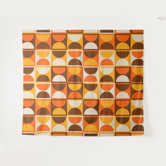 Moderne geometrisch Abstract patroon uit het midde Wandkleed (Voorkant (horizontaal))