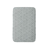 Moderne geometrisch grijs geneste zeshoeken badmat (Voorkant Verticaal)