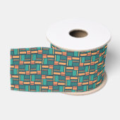 Moderne Geometrisch Grosgrain Lint (Spoel)