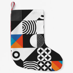 Moderne geometrisch in scandinavische stijl kleine kerstsok