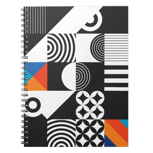 Moderne geometrisch in scandinavische stijl notitieboek (Voorkant)