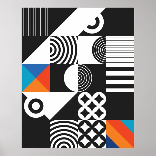Moderne geometrisch in scandinavische stijl poster (Voorkant)