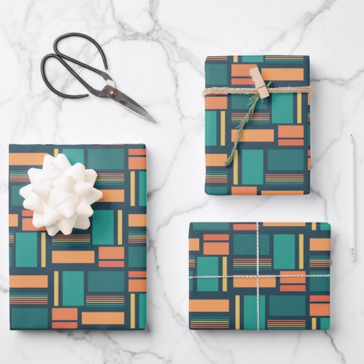 Moderne Geometrisch Inpakpapier Vel (Voorkant)