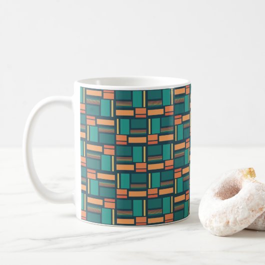 Moderne Geometrisch Koffiemok (Met donut)