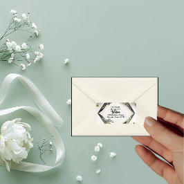 Moderne Geometrisch met het Kleine Adres van de Te Etiket