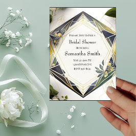 Moderne geometrisch met Vrijgezellenfeest met klei Kaart