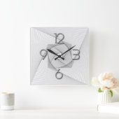 Moderne geometrisch vierkante klok (Huis)