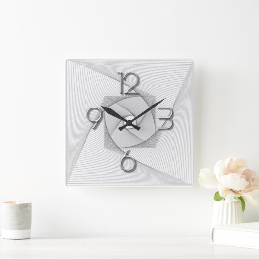 Moderne geometrisch vierkante klok (Huis)