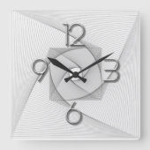 Moderne geometrisch vierkante klok (Voorkant)