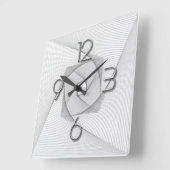 Moderne geometrisch vierkante klok (Hoek)