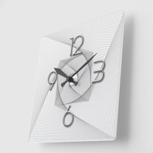 Moderne geometrisch vierkante klok (Hoek)