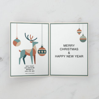 Moderne Geometrische 2027 Kerstmis & Nieuwjaar Kaart