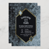 Moderne geometrische 21e verjaardag kaart (Voorkant / Achterkant)