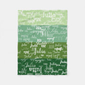 Moderne Geometrische 4 Tonen van Groene Patroon va Fleece Deken (Voorkant)