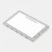 Moderne Geometrische Aangepaste Naam Post-it® Notes (Schuin)
