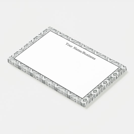 Moderne Geometrische Aangepaste Naam Post-it® Notes (Schuin)