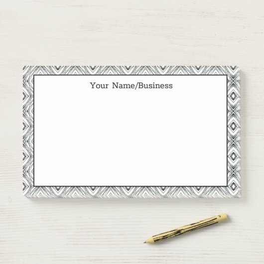 Moderne Geometrische Aangepaste Naam Post-it® Notes (Op bureau)