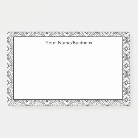 Moderne Geometrische Aangepaste Naam Post-it® Notes (Voorkant)