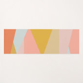 Moderne geometrische aardetinten warm gedempt Abst Yogamat (Voorkant (horizontaal))