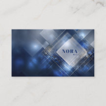 Moderne Geometrische Abstract Blauw Goud Zilver Gl