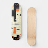 Moderne geometrische Abstract in crème en Sinaasap Persoonlijk Skateboard (Voorkant)