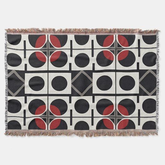 Moderne Geometrische Abstract Met Cirkels Deken (Voorkant)