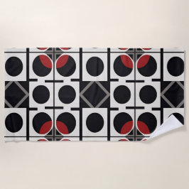 Moderne Geometrische Abstract Met Cirkels Strandlaken