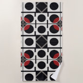 Moderne Geometrische Abstract Met Cirkels Strandlaken (Voorkant)