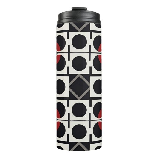 Moderne Geometrische Abstract Met Cirkels Thermosbeker (Voorkant)
