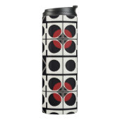 Moderne Geometrische Abstract Met Cirkels Thermosbeker (Gedraaid links)