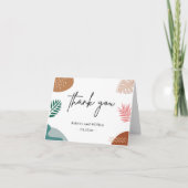 Moderne Geometrische Abstract Tropische Zomer Bedankkaart (Voorkant)