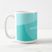 Moderne geometrische abstracte aqua mint, aangepas koffiemok (Links)