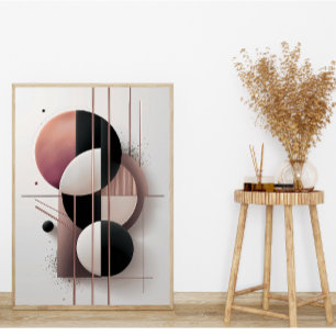 Moderne geometrische Abstracte Auburn Elegant Mini Poster