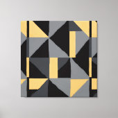 Moderne geometrische abstracte canvas | Luxe zwart Afdruk (Voorkant)