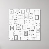 Moderne Geometrische Abstracte Daily Fun Framed Qu Canvas Afdruk (Voorkant)