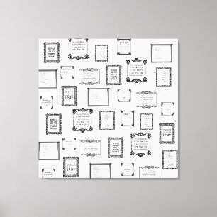 Moderne Geometrische Abstracte Daily Fun Framed Qu Canvas Afdruk